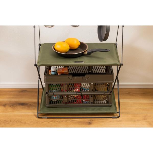 【送料無料】フォールディングハンギングラック グリーン 緑