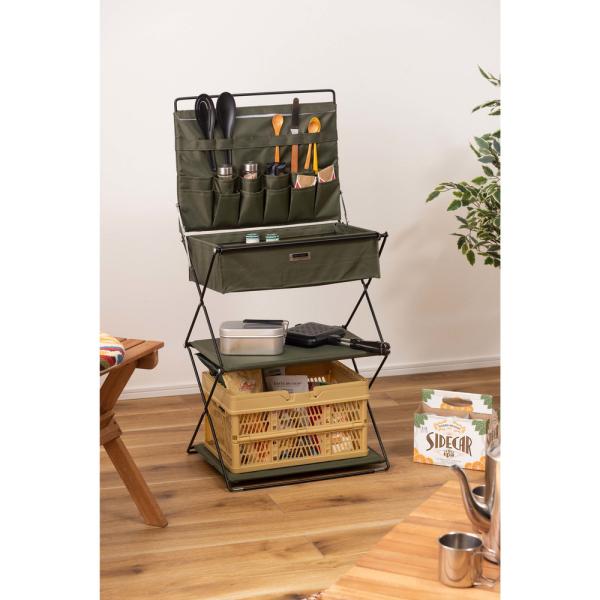 【送料無料】フォールディングラック グリーン 緑