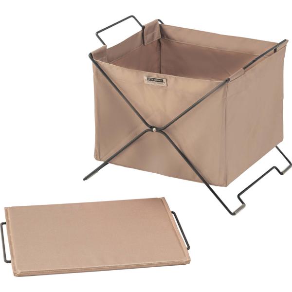 【送料無料】フォールディングバスケット ベージュ