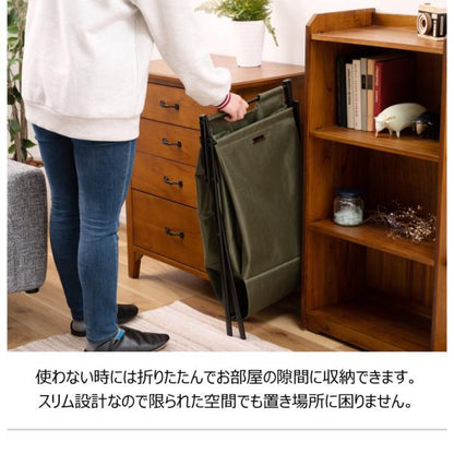 【送料無料】フォールディングバスケットL グリーン 緑