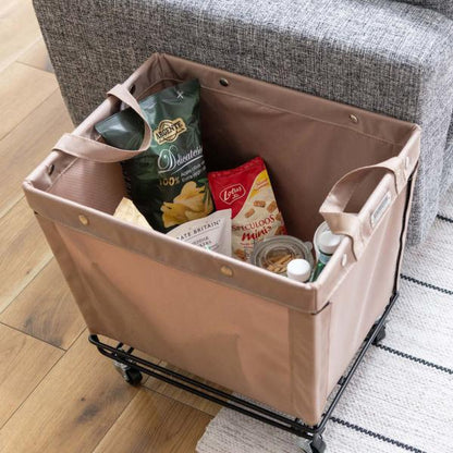 【送料無料】バスケットワゴン ベージュ