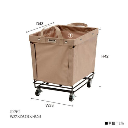 【送料無料】バスケットワゴン グリーン 緑