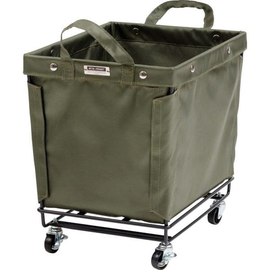 【送料無料】バスケットワゴン グリーン 緑