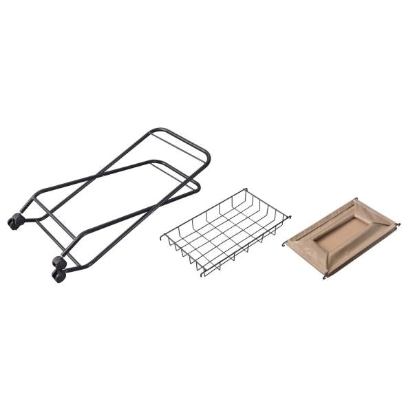 【送料無料】フォールディング バスケットワゴン ベージュ