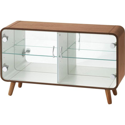 【送料無料】コレクションシェルフ  ロータイプ ブラウン