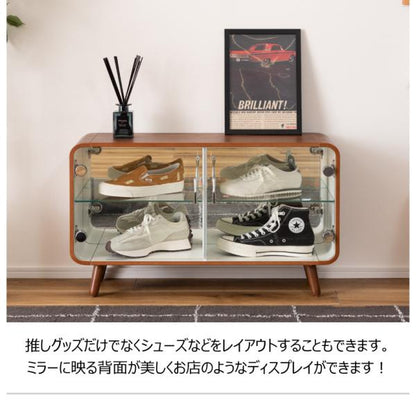 【送料無料】コレクションシェルフ  ロータイプ ナチュラル