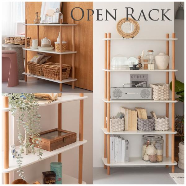 【送料無料】ラック4段 ホワイト 白