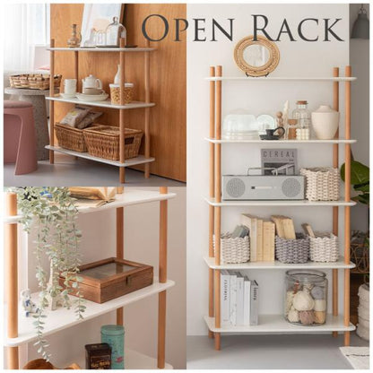 【送料無料】ラック5段 ホワイト 白