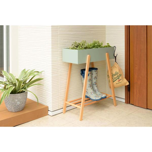 【送料無料】プランタースタンド グリーン 緑