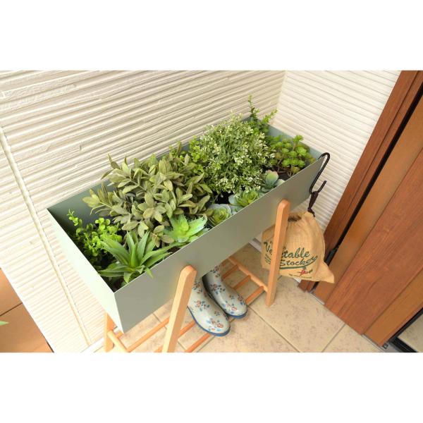 【送料無料】プランタースタンド グリーン 緑