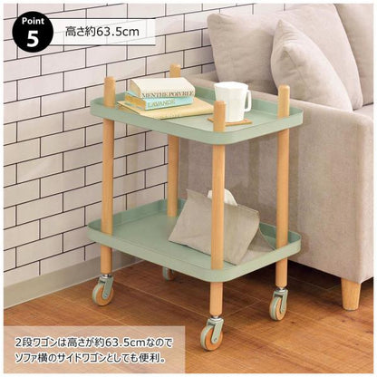 【送料無料】ワゴン 2D ホワイト 白