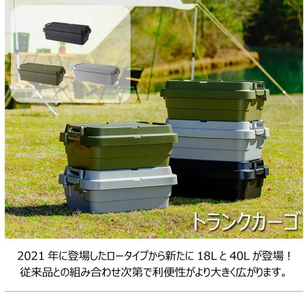 【送料無料】トランクカーゴS蓋 40L LOW TYPE ブラック 黒