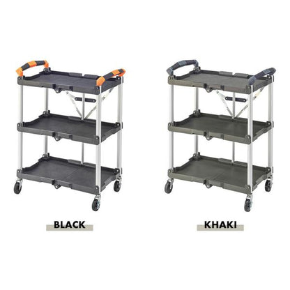 【送料無料】フォールディングワゴン ブラック 黒