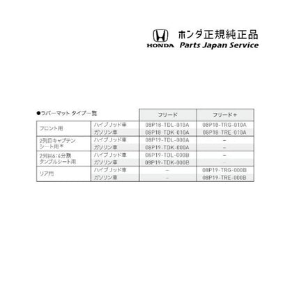 GB5系フリード 159.ラバーマット/リア用 FREED HONDA