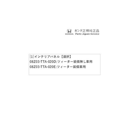 JF3系エヌボックス 47.インテリアパネル N-BOX HONDA