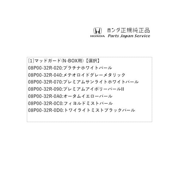 JF5系エヌボックス 31.マッドガード(N-BOX用) N-BOX HONDA