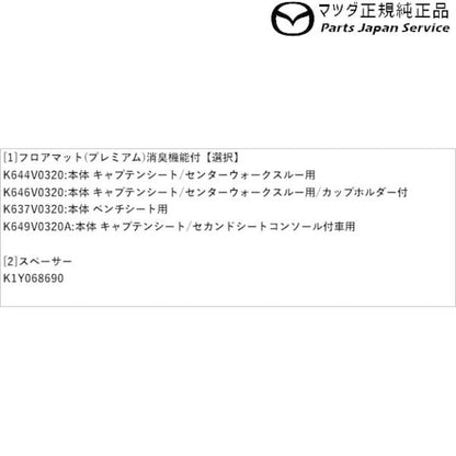KG2P系CX-8 フロアマット(プレミアム)消臭機能付 CX-8 MAZDA