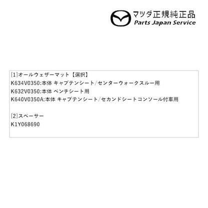 KG2P系CX-8 オールウェザーマット CX-8 MAZDA