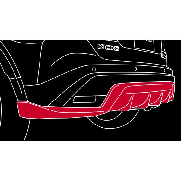 P15系キックス リヤアンダープロテクター(ブラック) KICKS NISSAN