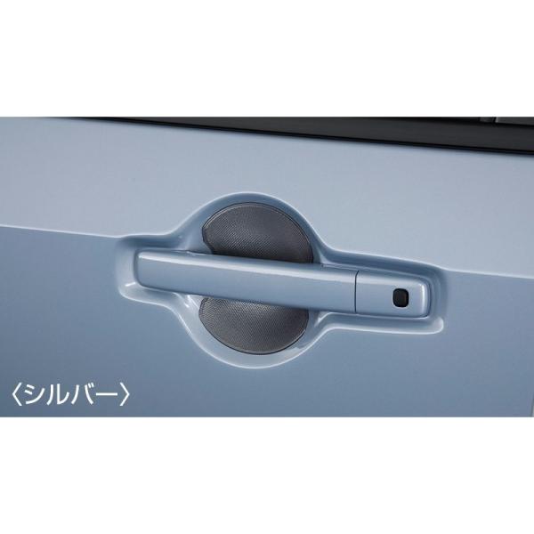 B6AW系サクラ ドアハンドルプロテクションカバー(ハイボスカル製:1台分) シルバー/ブラック SAKURA NISSAN