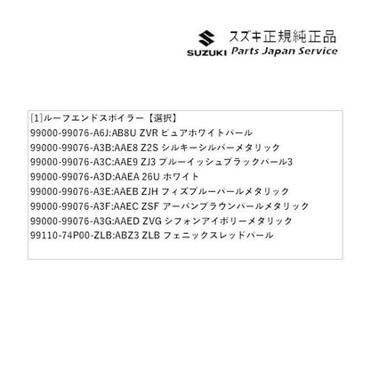 HA36S(3型), HA36V(2型）系アルト 64 ルーフエンドスポイラー ALTO SUZUKI