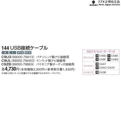 HA37S系アルト 144 USB接続ケーブル ALTO SUZUKI