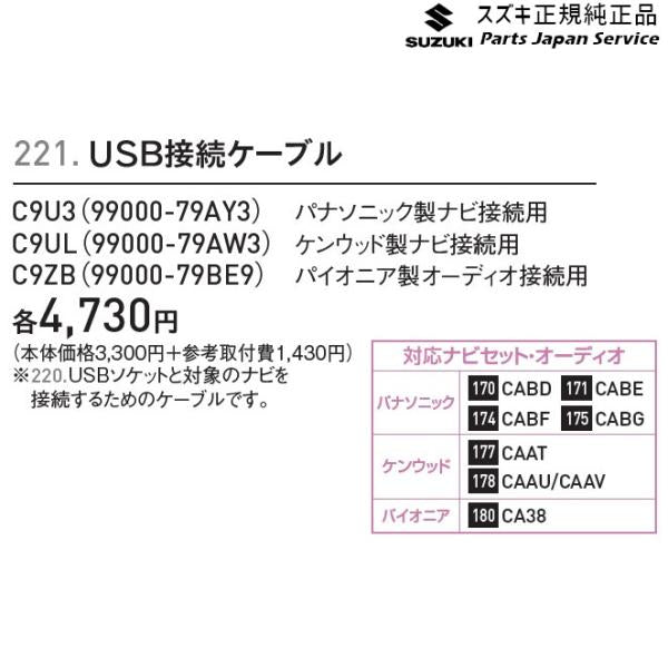 MK33V系スペーシアベース 221. USB接続ケーブル SPACIA_BASE SUZUKI