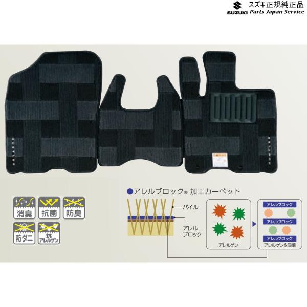 MR52S 系ハスラー 130 フロアマット(ジュータン)〈アーバンライン〉 BATU 75901-59S10 HUSTLER SUZUKI