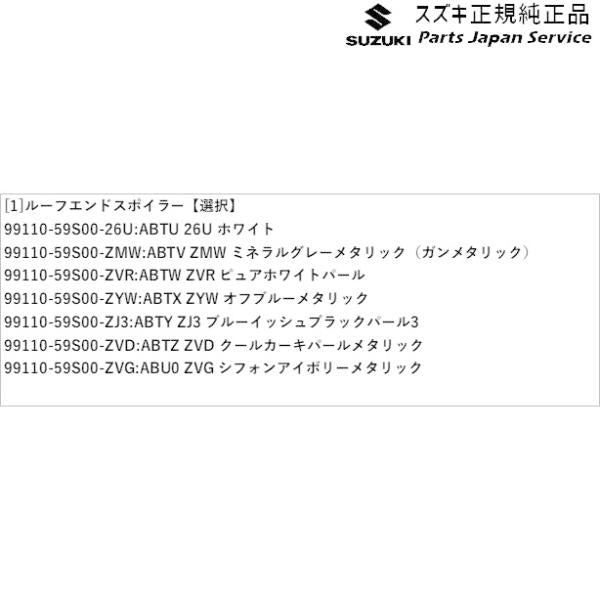 MR52S 系ハスラー 24 ルーフエンドスポイラー HUSTLER SUZUKI