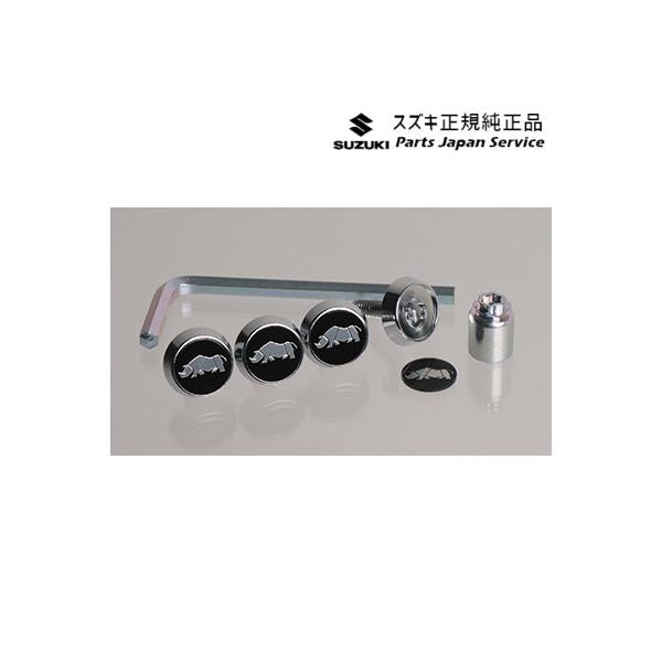JB64W系ジムニー 113.ナンバープレートロックボルト(ロゴ入り) JIMNY SUZUKI