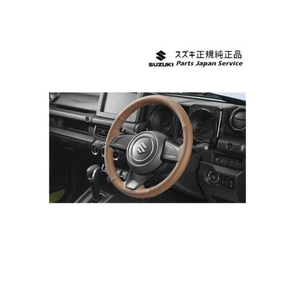 JB64W系ジムニー 56.本革ステアリングホイールカバー JIMNY SUZUKI