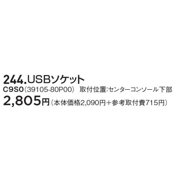 HE33S系ラパン 244.USBソケット C9S0 39105-80P00 LAPIN SUZUKI
