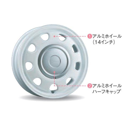 【大型便】HE33S系ラパン 45.アルミホイールセット(14インチ) LAPIN SUZUKI