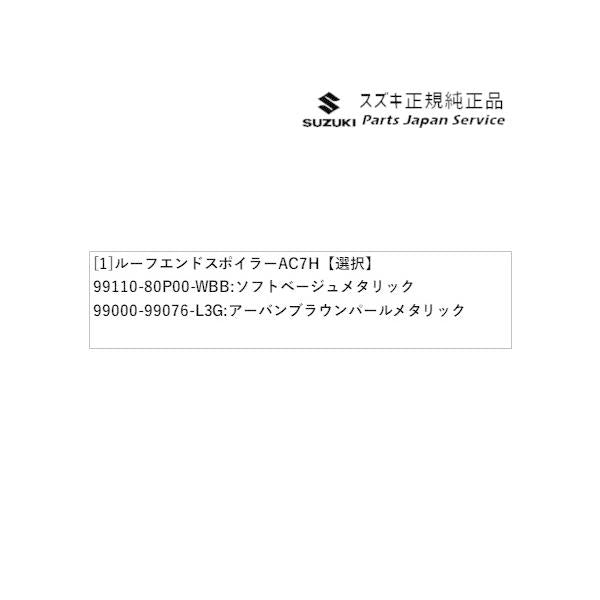 【大型便】HE33S系ラパン 39.ルーフエンドスポイラー AC7H LAPIN SUZUKI