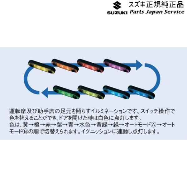 【大型便】HE33S系ラパン 126.フットイルミネーション D9TP 99000-99006-TB5 LAPIN SUZUKI