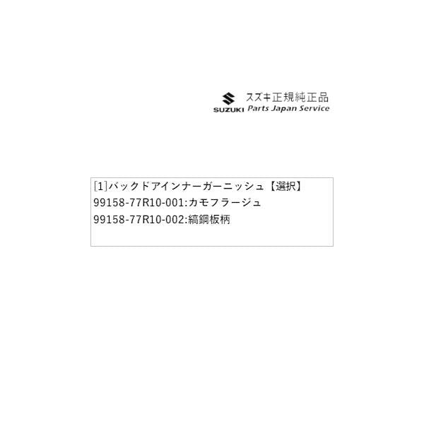 JC74W系ジムニーノマド 90.バックドアインナーガーニッシュ JIMNYNOMADE SUZUKI