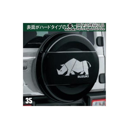 JB74W系ジムニーシエラ 35 スペアタイヤカバー ABQF サイ(ヘアライン調) 9923B-77R20-003 JIMNYSIERRA SUZUKI