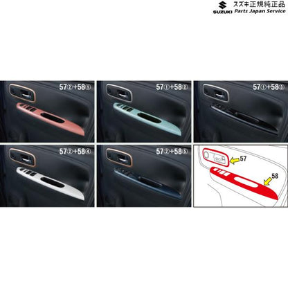 MX81S系ワゴンRスマイル 57.ドアトリムオーナメント シルバー WAGONR_SMILE SUZUKI