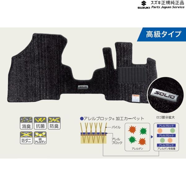 MA27S系ソリオ 47.フロアマット(ジュータン)〈スタイリッシュグラデーション ブラック〉 BAXW 75901-83S00 SOLIO SUZUKI