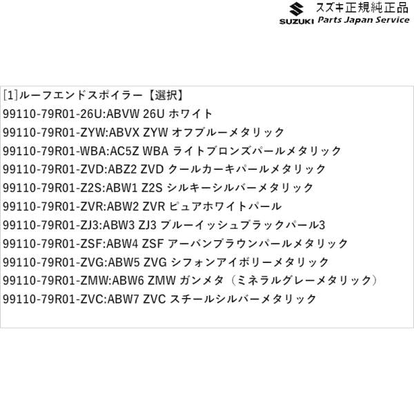 MK53S系スペーシア 137. ルーフエンドスポイラー SPACIA SUZUKI