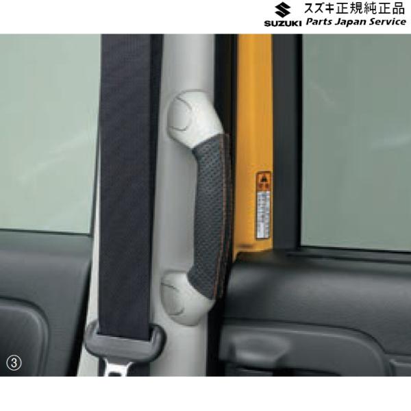 MK53S系スペーシア 70.本革乗降グリップカバー SPACIA SUZUKI