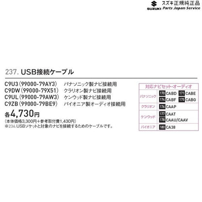 MK53S系スペーシア 237. USB接続ケーブル SPACIA SUZUKI
