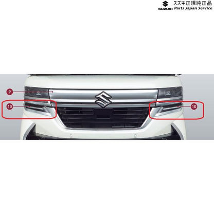 MK54S系スペーシア 10. ヘッドランプアンダーガーニッシュ ACD4 9912B-53U00 SPACIA SUZUKI