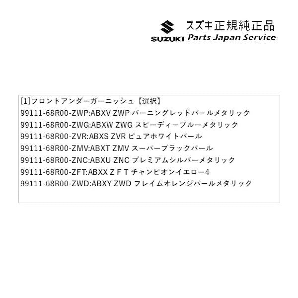 ZC53S系スイフト 80.フロントアンダーガーニッシュ SWIFT SUZUKI