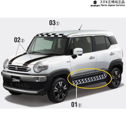 MN71S系クロスビー 01.ドアスプラッシュガードパネルデカール XBEE SUZUKI