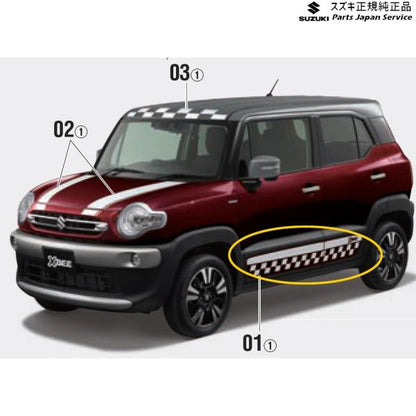 MN71S系クロスビー 01.ドアスプラッシュガードパネルデカール XBEE SUZUKI