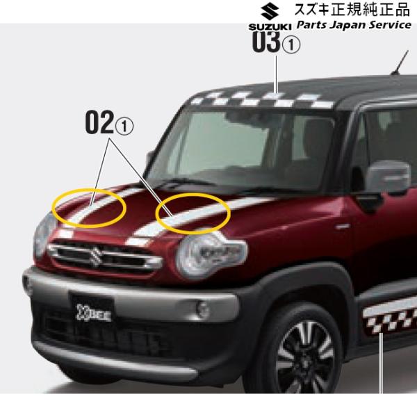 MN71S系クロスビー 02.フードデカール XBEE SUZUKI