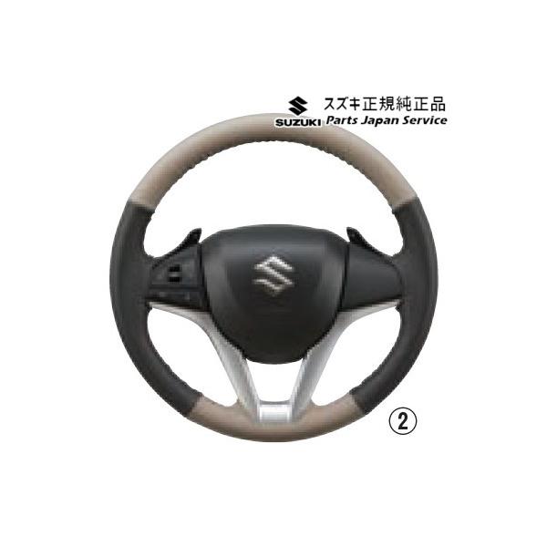 MN71S系クロスビー 65.本革ステアリングホイールカバー XBEE SUZUKI