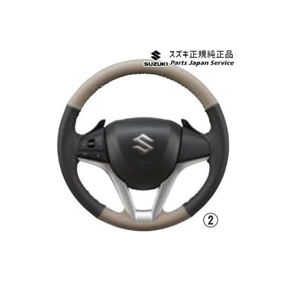 MN71S系クロスビー 65.本革ステアリングホイールカバー XBEE SUZUKI