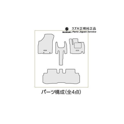 【大型便】MN71S系クロスビー 141.フロアマット(ジュータン)BB2Z 75901-76R20-T5U XBEE SUZUKI